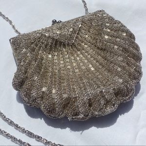 Vintage Beaded Shell Evening Purse